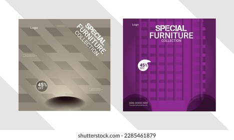 Modern new social media furniture business corporate professional social media post design