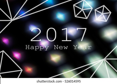 Modern New Years greeting layout. Scientific theme. EPS10