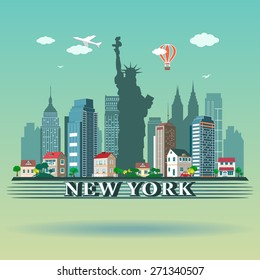 Modern New York City skyline design