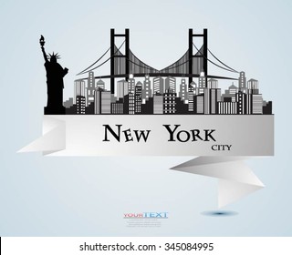 Modern New York Skyline Silhouette