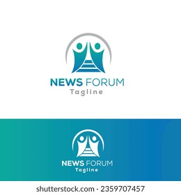 Modern News Forum logo with men icon