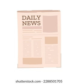 Modern news publication. Vector illustration of the front page of a newspaper.