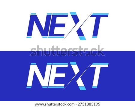 Modern NEXT Letter Logo Typography Design with Slanted Typography and Arrow Elements Forming X Shapes Representing Digital Transformation, Future Progress, and Artificial Intelligence Innovation.