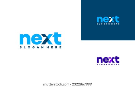 Modern Next Logo designs concept vector, Arrow logo designs concept