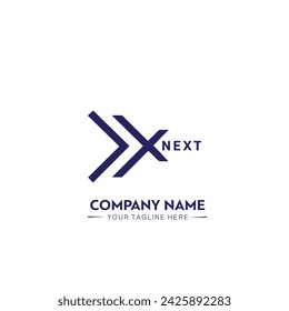 Modern Next Logo diseña el concepto de vector, Arrow logo diseña el concepto