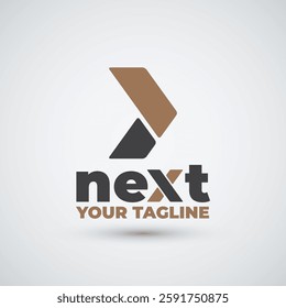 Modern next logo designs concept vector with arrow logo designs concept