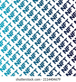 Modern NFT crypto text seamless pattern background banner vector design. Non Fungible Token template. Blockchain modern pixel art.
