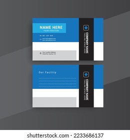 Modern nice Elegant business card template with clean shapes