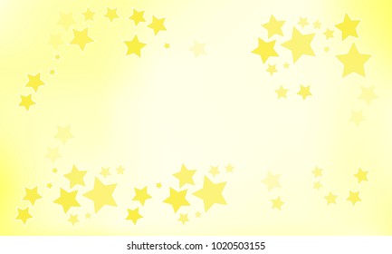 Modern and Nice Looking Yellow Stars of Different Size on Light Yellow Gradient Background