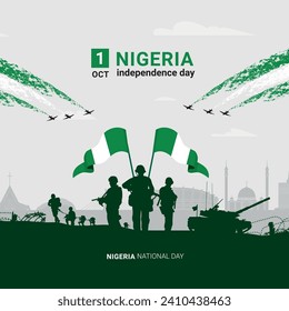 Ilustración moderna del día de la independencia de nigeria