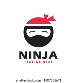 modern ninja head logo design
