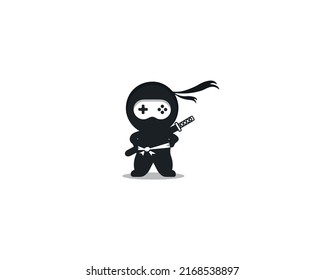 Modern Ninja Logo Design Template Stock Vector (Royalty Free ...