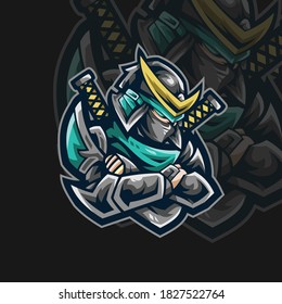 Moderno vector de ilustración de Ninja Samurai para equipo o grupo de deportación