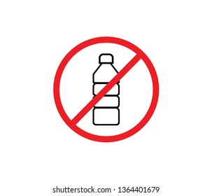 Modern no plastic bottle icon