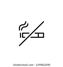 Modern no smoking icon
