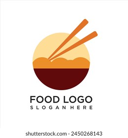 modern noddle food logo template