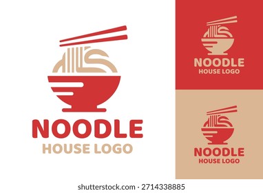 A modern noodle house logo designed for Asian restaurants, casual dining, and contemporary food branding.