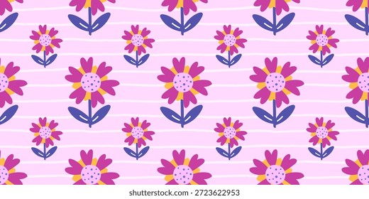 Moderno patrón floral nórdico con líneas limpias, hojas y flores equilibradas. Perfecto para envolver papel, textiles para el hogar y fondos botánicos decorativos.