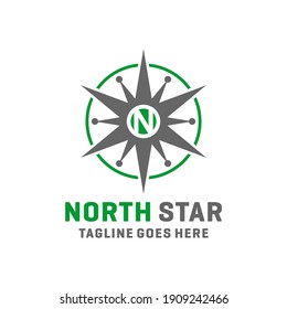 modern north star logo design