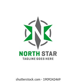 modern north star logo design