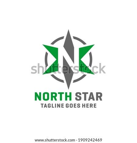 modern north star logo design