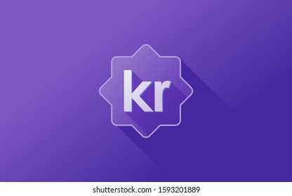 Modern Norwegian Krone Icon Logo Vector Stock Vektorgrafik Lizenzfrei