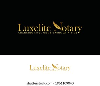 Plantilla de vectores de logotipo notarial moderno