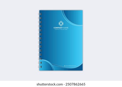 Plantilla moderna de la cubierta del cuaderno
