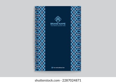 Modern  notebook cover design  blue color