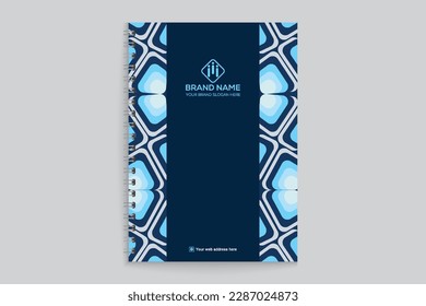 Modern  notebook cover design  blue color