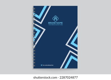 Modern  notebook cover design  blue color