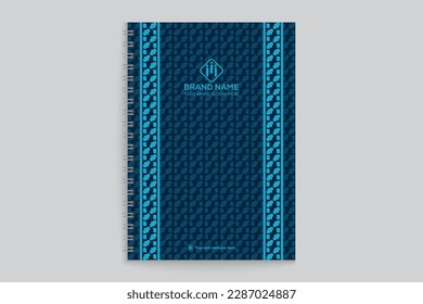 Modern  notebook cover design  blue color