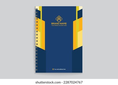 Modern notebook cover design professional style