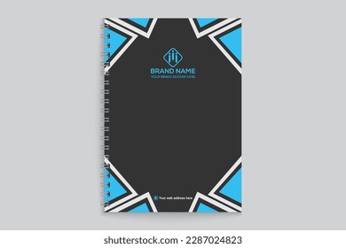 Modern notebook cover design professional style