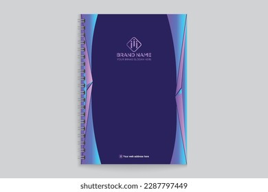 Modern notebook cover design professional style