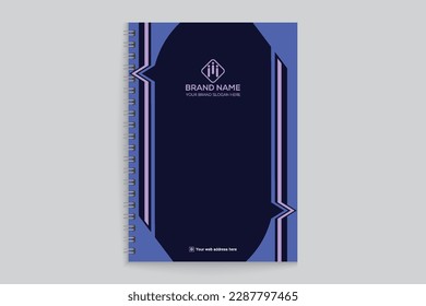 Modern notebook cover design professional style