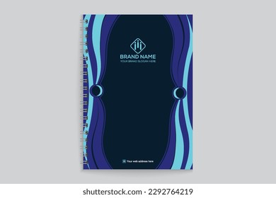 Modern notebook cover design professional style