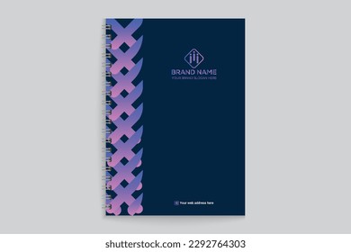 Modernes Notebook-Cover-Design, professioneller Stil