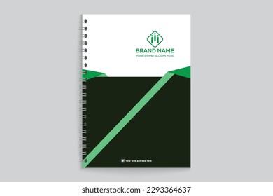 Modern notebook cover design professional style