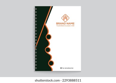 Modern notebook cover design professional style