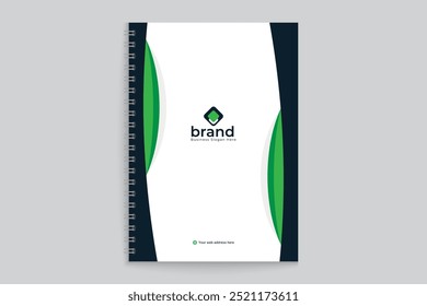 Estilo profesional moderno del diseño de la cubierta del cuaderno