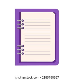 Modern notebook on white background