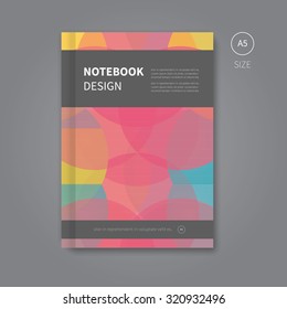 modern notepad  or book cover layout background / fresh brochure design for scrapbook