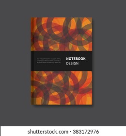 modern notepad or book cover layout background / abstract brochure design for scrapbook