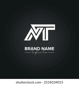 Modern NT TN Letters Monogram Logo Design. Initial Vector Template.