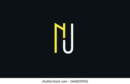 Modern gestaltete NU-Logo-Vorlage