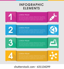 Modern nuclear infographic template. infographic design with nuclear icons includes atom, factory. can be used for presentation, diagram, annual report, web design.