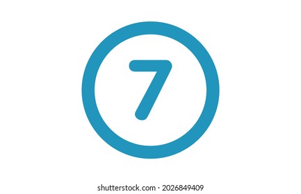 Modern Number 7 Logo Design-Vorlage Vektor