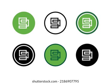 Conjunto moderno de iconos con logotipo número 9, diseño de logotipo número nueve, concepto de tecnología digital