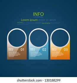 Modern number banner Design template. Can be used for infographics, numbered banners, graphic or website layout vector